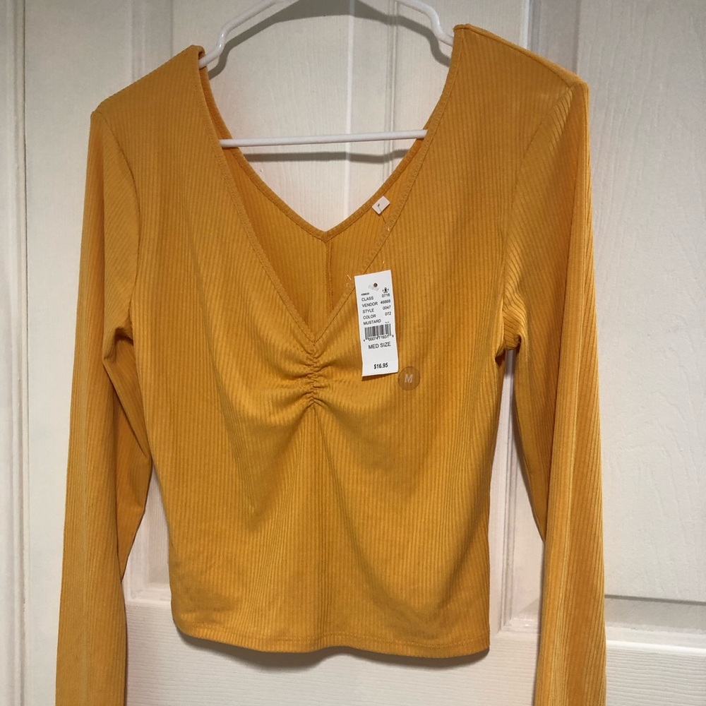 NEW Mustard Pacsun long sleeve top